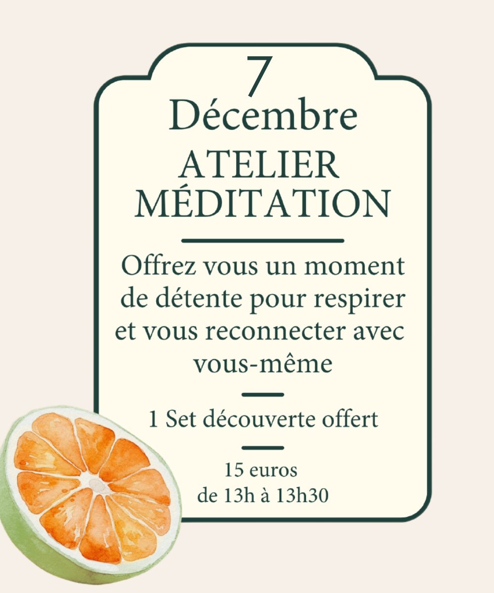 Atelier Méditation 7/12 - 30mins