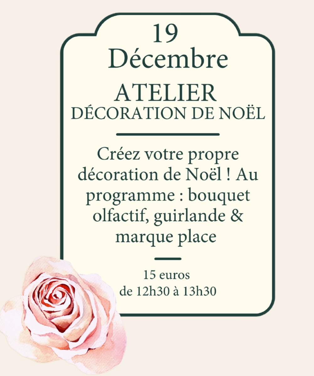 Atelier Décoration de Noël 19/12 - 1h